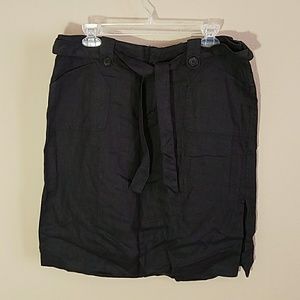 Black linen short skirt sz 12